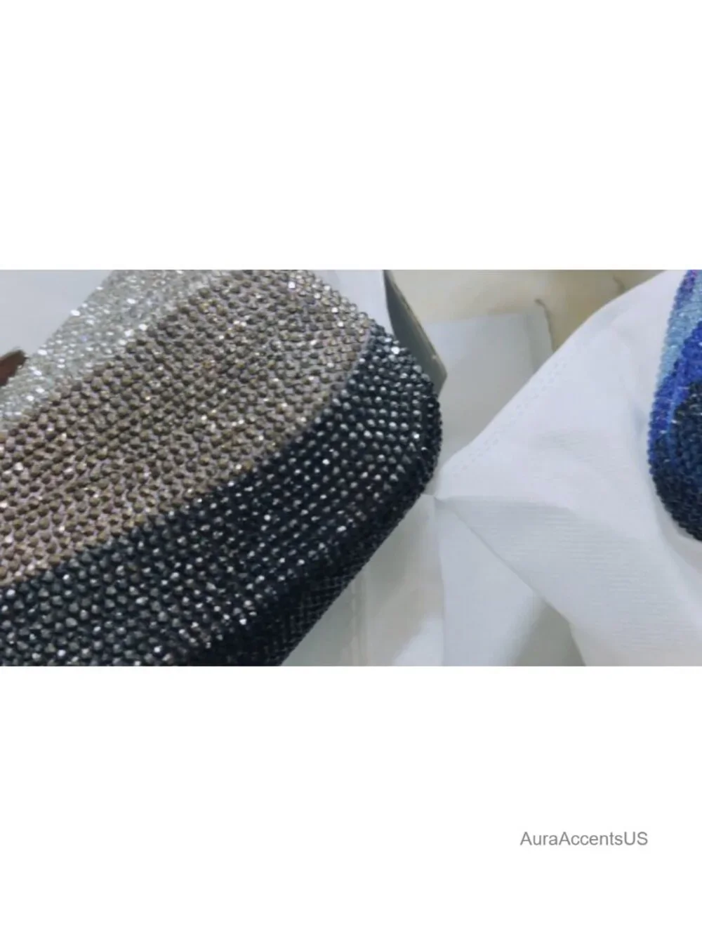 Mini Rhinestone Clutch Evening Bag with Detachable Chain Straps